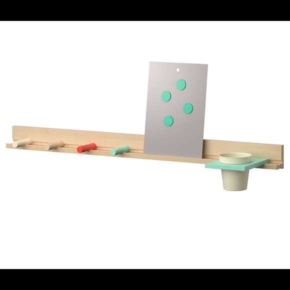 NWOT Ikea rail & ledge ledge shelf with slide hooks